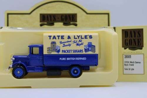 Lledo 1934 Mack Canvas Trucks-Dunlop,Eddie Stobart Ltd,Hamleys,London Port Police