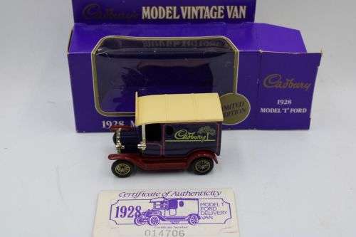 Lledo 1920 Ford model T-Stanley Gibbons Ltd Edition,Cambells Beefsteak soup,Rowntrees Cocoa,Italy