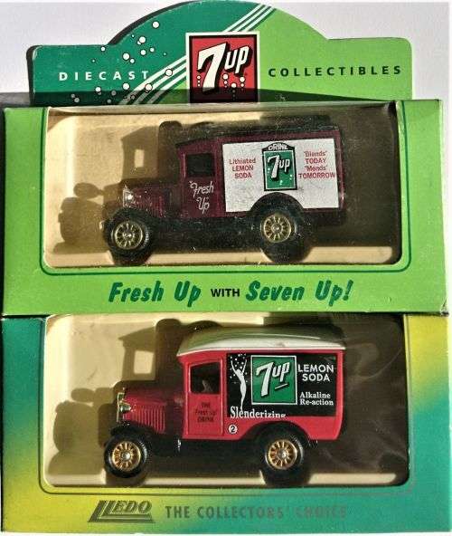 Lledo-7 UP Variety-1955 Volkswagen Transporter Van,1935 Ford Articulated Truck,etc.