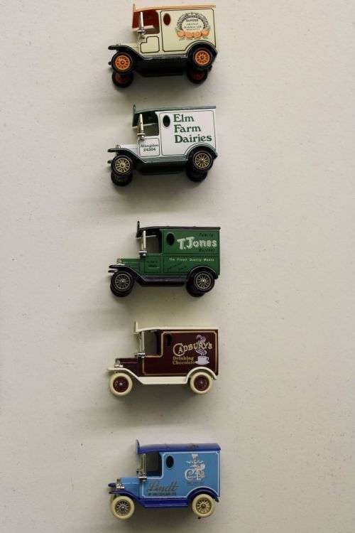 Lledo-Ford Model Ts-Food theme-Cadbury,Lindt,Bakery,Cream,Meat,Heinz