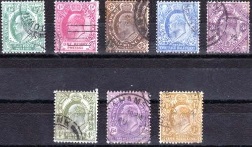 COGH - 1902 - KEVII - SET FINE USED TO 1 SHILLING - SACC65-72 - CV = R 240-00
