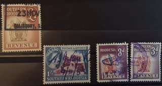 Sothern Rhodesia ¿ Rhodesia Revenue Stamps / Revenue Used Stamps Assortment