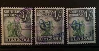Sothern Rhodesia ¿ Rhodesia Revenue Stamps / Revenue Used Stamps Assortment