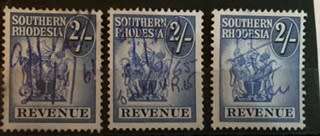Sothern Rhodesia ¿ Rhodesia Revenue Stamps / Revenue Used Stamps Assortment