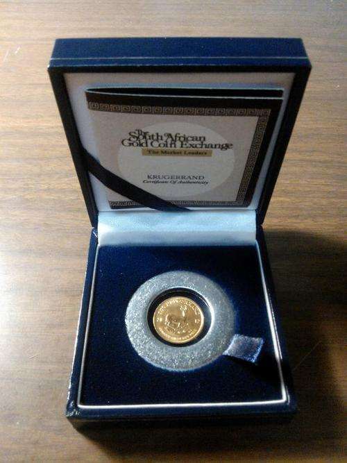 1/10 oz Krugerrand with proof of Authenticity