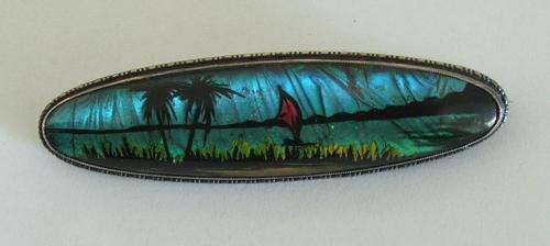VINTAGE BUTTERFLY BROOCH.   TLM STIRLING.  ENGLAND.  SIZE  7CM.X2CM.