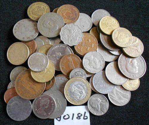 60 UNSORTED QUALITY MIXED WORLD COINS. BID PER COIN TO TAKE THE LOT