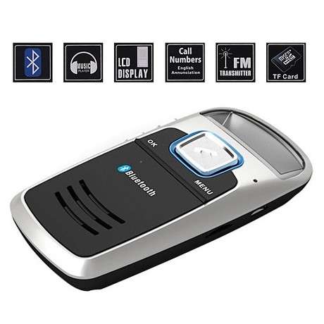 Handsfree Bluetooth Car Kit - Solar Powered