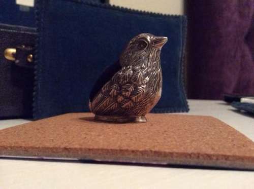 Silver Pin Cushion in form of a Bird