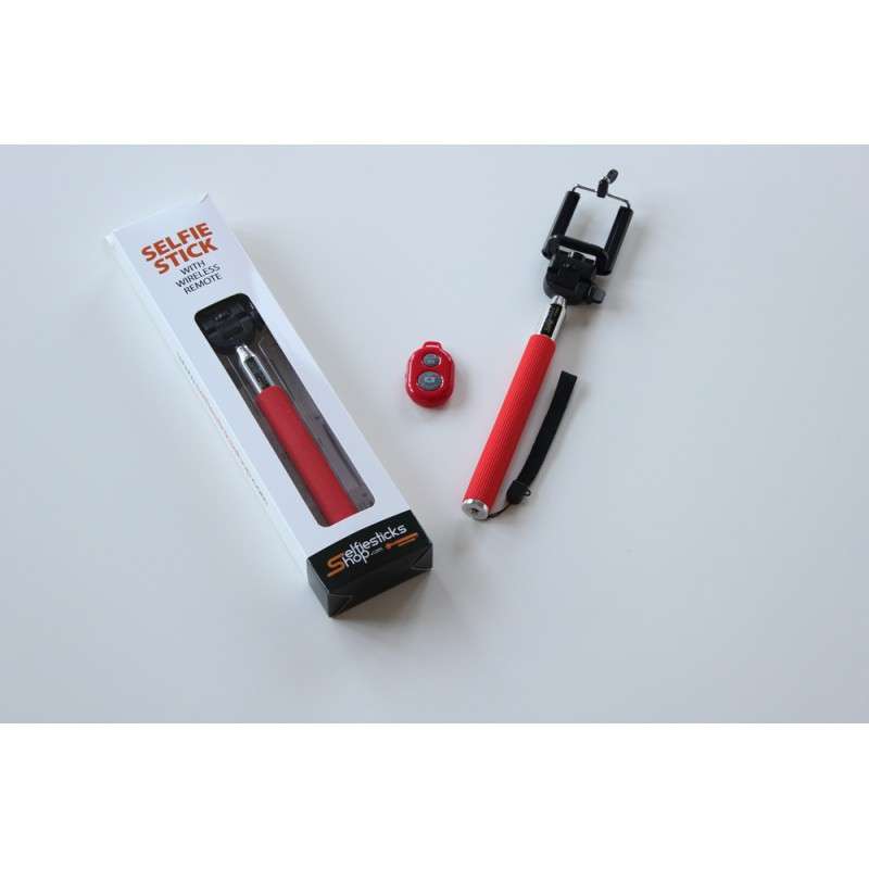 Selfie Stick with Blue Tooth Remote - Red