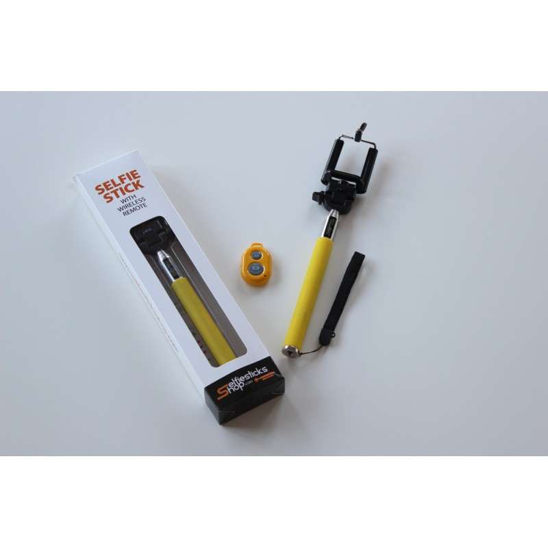 Selfie Stick with Blue Tooth Remote - Yellow
