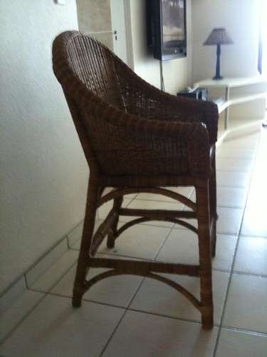 4 Big Cane Bar Stools