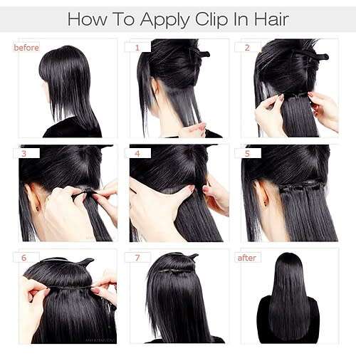 35 cm Clip Hair Extensions Human Hair