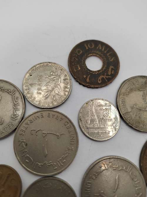 Mixed lot of rare coins x11 - see pics and description, vintage UAE DIRHAMS ETC