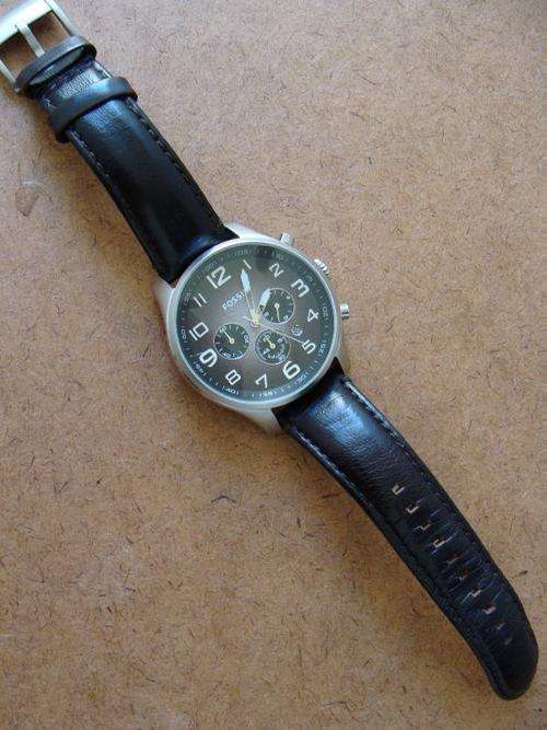 Fossil Mens Leather Chronograph