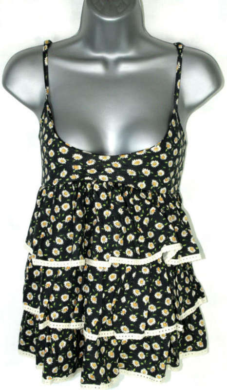 Atmosphere black flower print top size 14