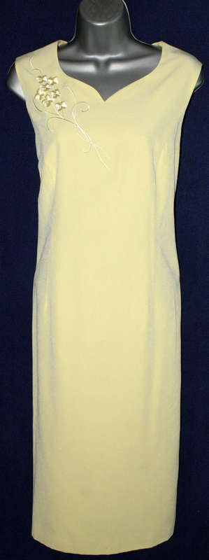 Jacques VERT yellow V-neck dress size 12