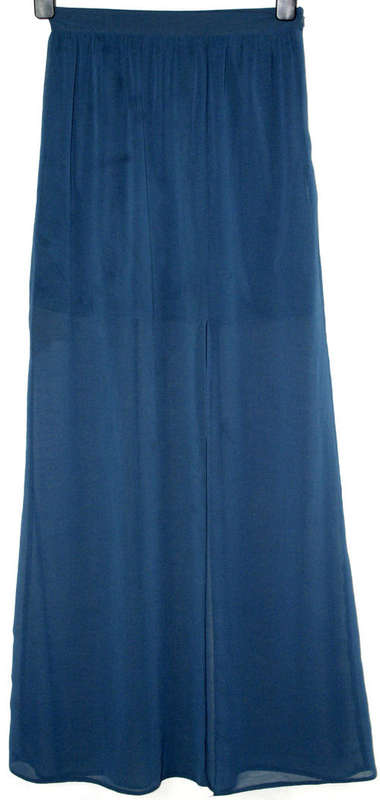 Miss Selfridge blue sheer long skirt size 8