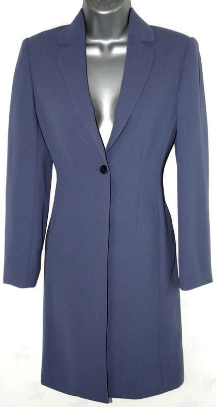 ANNE BROOKS Petite blue longer jacket size 6