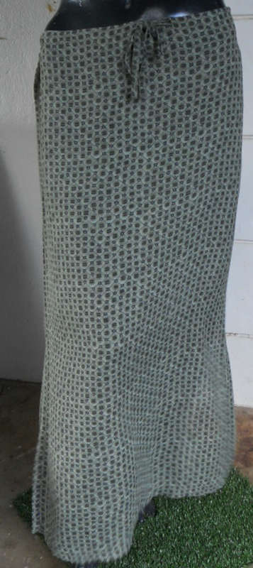 MONSOON green print long skirt size 14