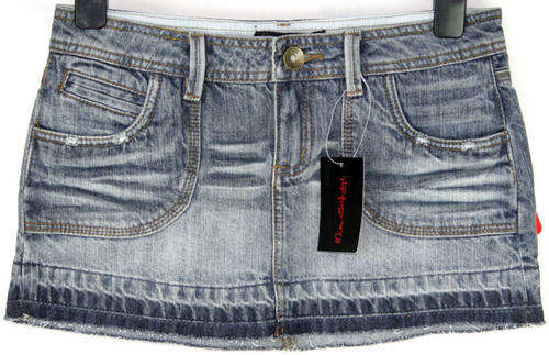 Blue Denim Mini Skirt by Miss Selfridge Size 8