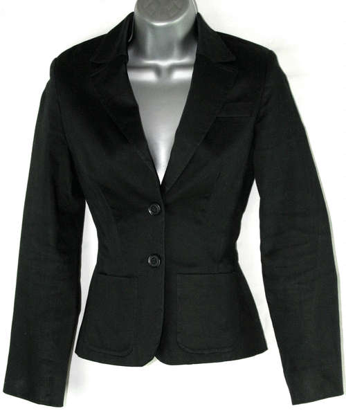 New Look black cotton fitted jacket size 8