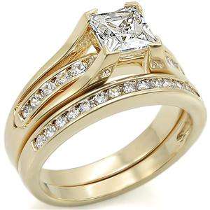 2-piece wedding set 1.84ctw Cubic Zirconia Size 8/10