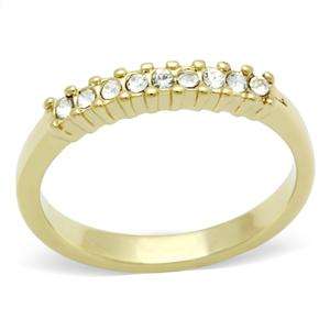 ION PLATED Dress Ring with Austrian Crystals Size 7-10