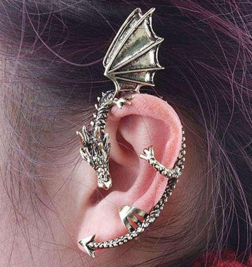 Dragon-shaped ear Cuff earrings