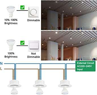 7W LED GU10 Rechargeable Load Shedding Downlight - Cool White