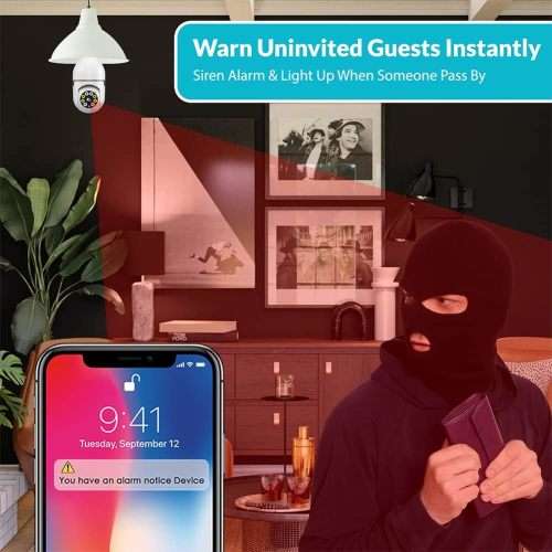 360 Degree Wi-Fi IP Light Bulb Security Surveillance Camera