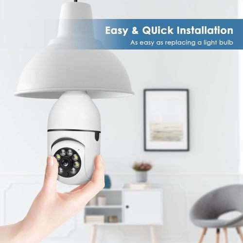 360 Degree Wi-Fi IP Light Bulb Security Surveillance Camera