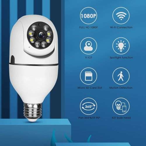 360 Degree Wi-Fi IP Light Bulb Security Surveillance Camera