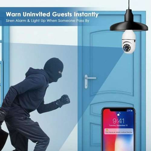 360 Degree Wi-Fi IP Light Bulb Security Surveillance Camera