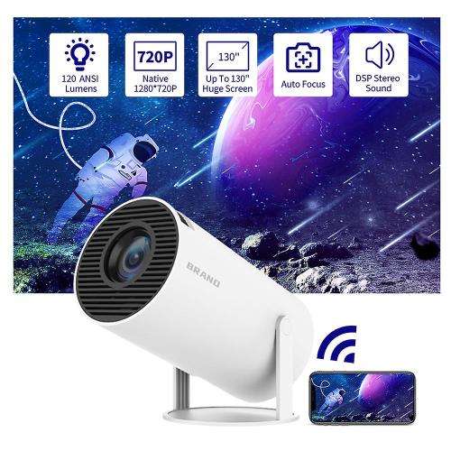UHD Android 11 LED Portable Projector 8GB with Pre-Loaded Apps & Remote Control
