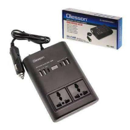 150W LED Display 4 USB Ports & 2 Type-C Ports Car Power Inverter DC12V/24V to AC220V/150W