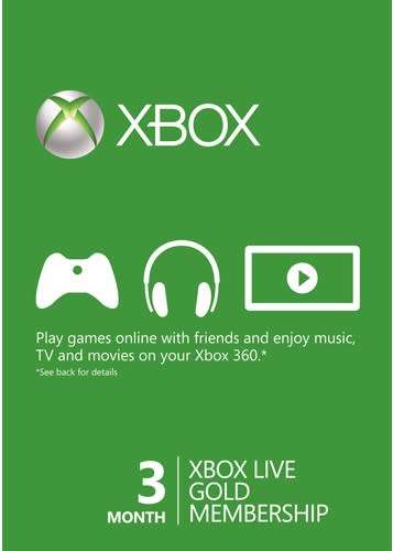 XBox Live 3 Month Gold Membership Digital Download Code Get the Code Emailed Instantly