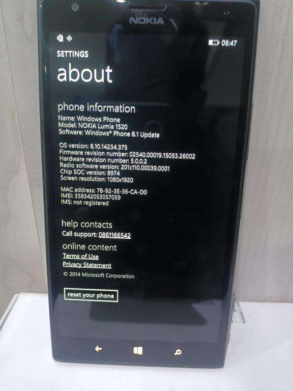 NOKIA LUMIA 1520