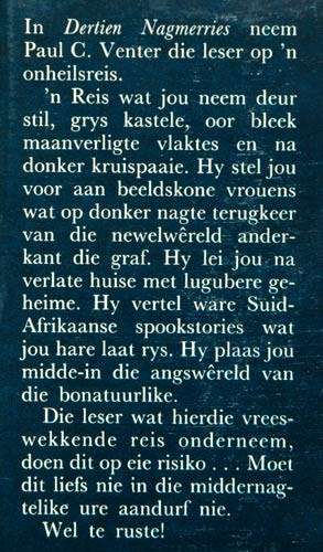 DERTIEN NAGMERRIES -- PAUL C VENTER