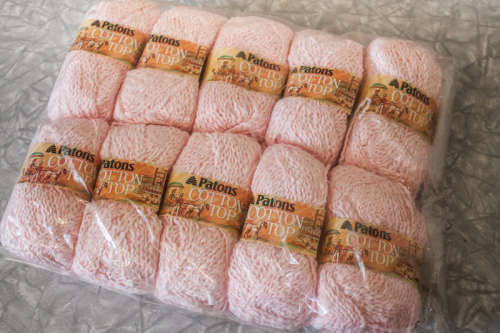50g ball of Patons Cotton top Pink