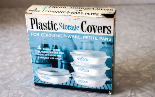 4 x plastic storage covers for corningware petite pans