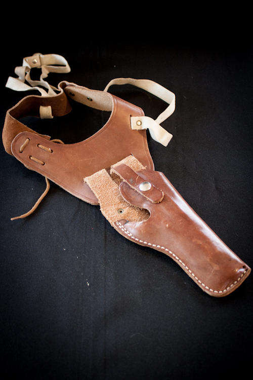 Vintage leather shoulder holster
