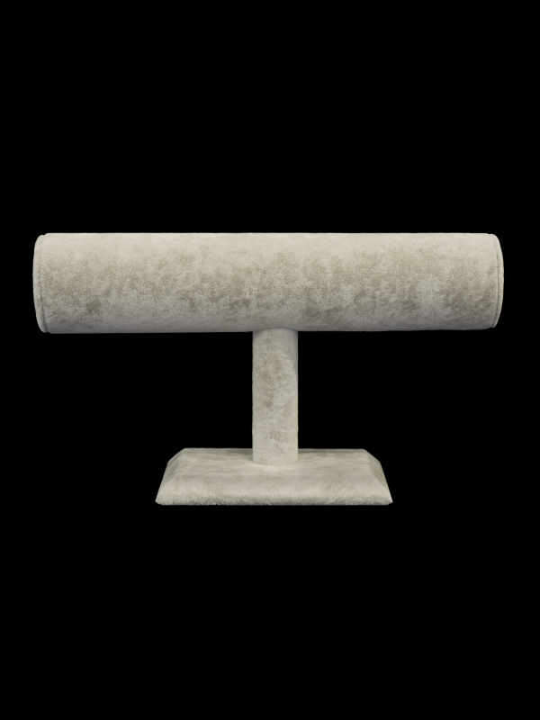 High End Short Grey Velvet Bracelet Display Bar