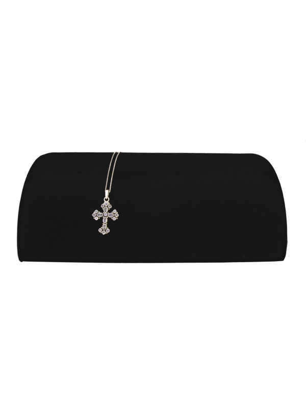 High End Black Velvet Half-Round Jewellery Display