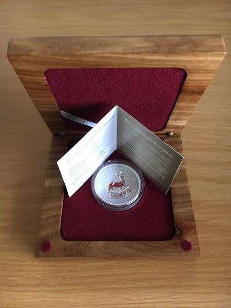PURE SILVER ONE OUNCE KRUGERRAND 50th ANNIVERSARY + PRIVY MARK + COA, IN STUNNING QUALITY BOXES! @R1