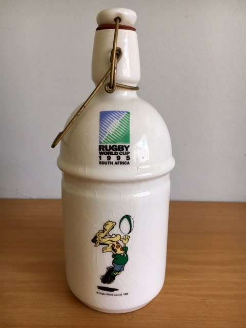### FIRST WORLD CUP WIN 1995 VERY RARE LIQUEUR BOTTLE ## HANDMADE ## LIMITED EDITION! BID NOW!! #FSC