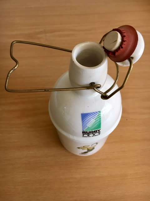 ### FIRST WORLD CUP WIN 1995 VERY RARE LIQUEUR BOTTLE ## HANDMADE ## LIMITED EDITION! BID NOW!! #FSC