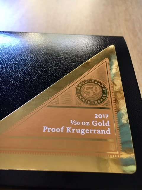 # 2017 FINE GOLD 22 K. 1/50TH Oz. KRUGERRAND 50th ANNIV. SEALED, PRIVY MARK, COA, SA MINT BOXES! @R1