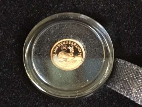 # 2017 FINE GOLD 22 K. 1/50TH Oz. KRUGERRAND 50th ANNIV. SEALED, PRIVY MARK, COA, SA MINT BOXES! @R1