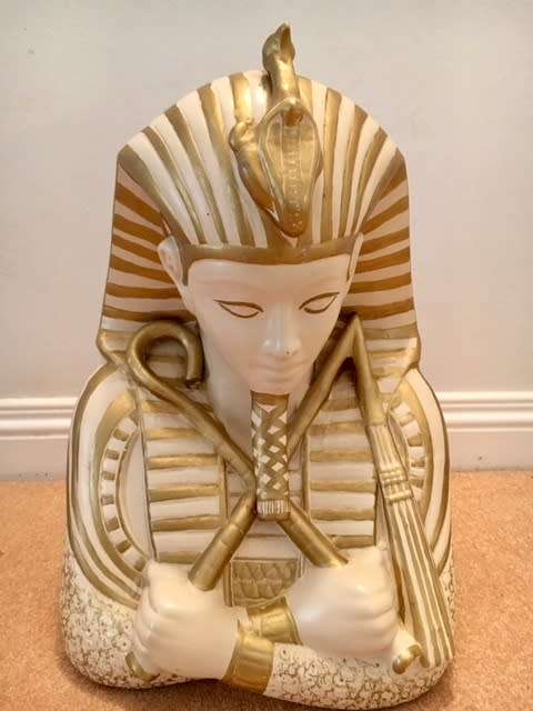 ## BEAUTIFUL HANDMADE EGYPTIAN STATUES AND COLUMNS x 4 ITEMS!  ### COLLECTION RANDBURG ONLY! @@R1